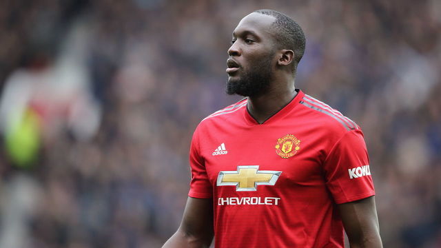 MANCHESTER, ENGLAND - APRIL 28: Romelu Lukaku of Manchester United during the Premier League match between Manchester United and Chelsea FC at Old Trafford on April 28, 2019 in Manchester, United Kingdom.