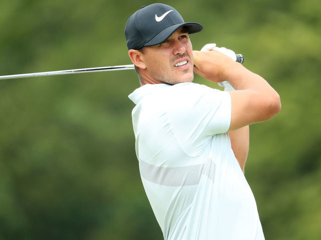MEDINAH, ILLINOIS - AUGUST 16: Brooks Koepka of the United States plays his shot from the second tee during the second round of the BMW Championship at Medinah Country Club No. 3 on August 16, 2019 in Medinah, Illinois.