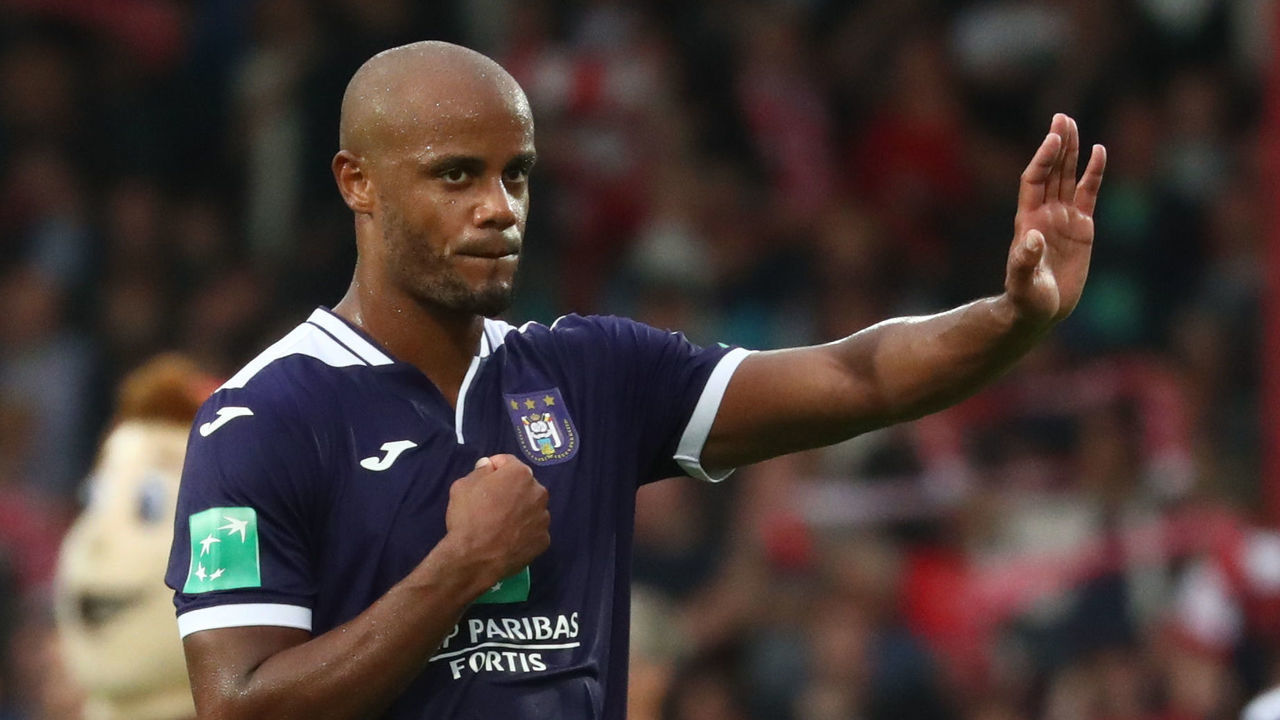 Anderlecht's Vincent Kompany looks dejected after a soccer match between KV Kortrijk vs RSC Anderlecht, Saturday 17 August 2019 in Kortrijk, on the fourth day of the 'Jupiler Pro League' Belgian soccer championship season 2019-2020. BELGA PHOTO VIRGINIE LEFOUR