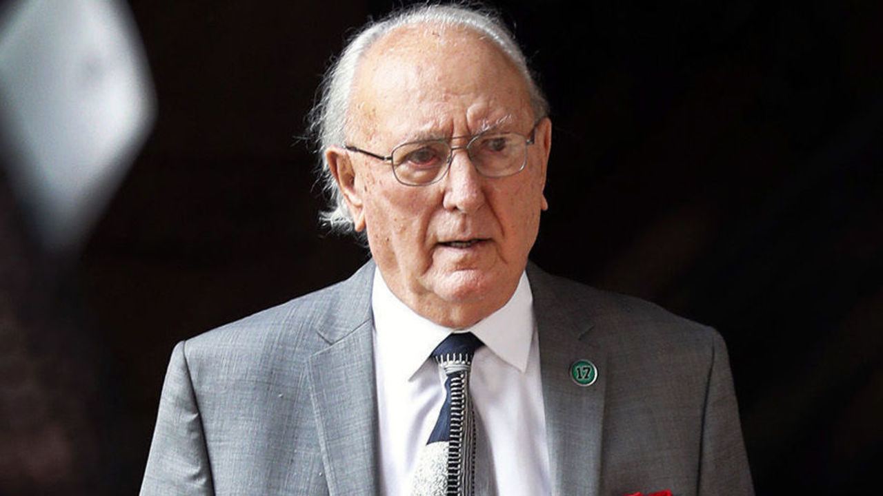 BOSTON, MA - MAY 23: Former Boston Celtics player Bob Cousy departs from the funeral of Boston Celtics great John Havlicek inside the Trinity Church in Boston's Copley Square on May 23, 2019.