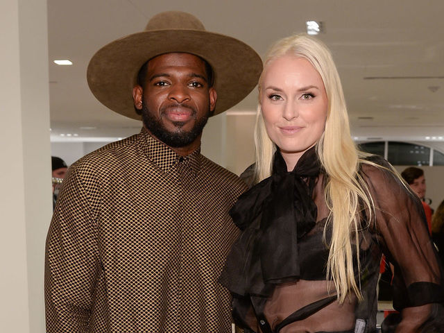 MONTREAL, QUEBEC - AUGUST 22: P.K. Subban and Lindsey Vonn attend the The P.K. Subban Foundation event during #PKSFWEEKMTL held at Holt Renfrew Ogilvy on August 22, 2019 in Montreal, Canada.