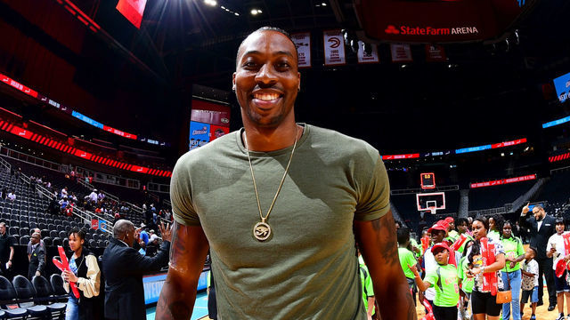 ATLANTA, GA - JUNE 9 : Dwight Howard #21 of the Washington Wizards attends a game between the Connecticut Sun and Atlanta Dream on June 9, 2019 at the State Farm Arena in Atlanta, Georgia. Mandatory Copyright Notice: Copyright 2019 NBAE
