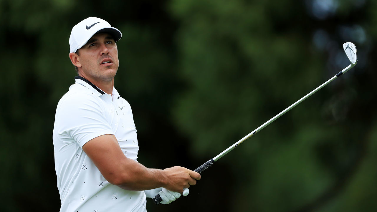 ATLANTA, GEORGIA - AUGUST 23: Brooks Koepka of the United States plays his shot from the 11th tee during the second round of the TOUR Championship at East Lake Golf Club on August 23, 2019 in Atlanta, Georgia.