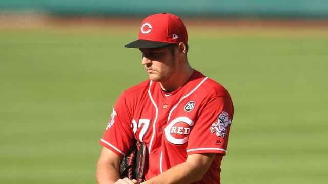 WASHINGTON, DC - AUGUST 14: Trevor Bauer #27 of the Cincinnati Reds prepares to pitch during a baseball game against the Washington Nationals at Nationals Park on August 14, 2019 in Washington, DC.