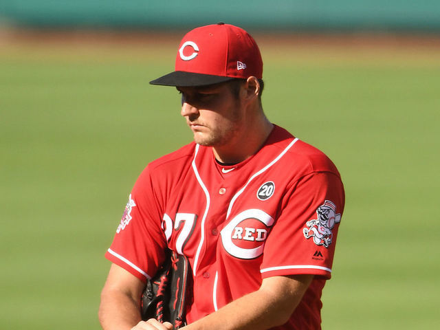 WASHINGTON, DC - AUGUST 14: Trevor Bauer #27 of the Cincinnati Reds prepares to pitch during a baseball game against the Washington Nationals at Nationals Park on August 14, 2019 in Washington, DC.