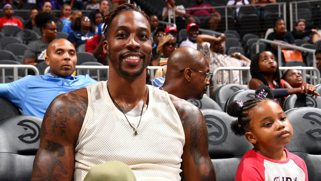 ATLANTA, GA - JULY 14: Dwight Howard of the Memphis Grizzlies attends a game between the Los Angeles Sparks and Atlanta Dream on JULY 14, 2019 at the State Farm Arena in Atlanta, Georgia. Mandatory Copyright Notice: Copyright 2019 NBAE