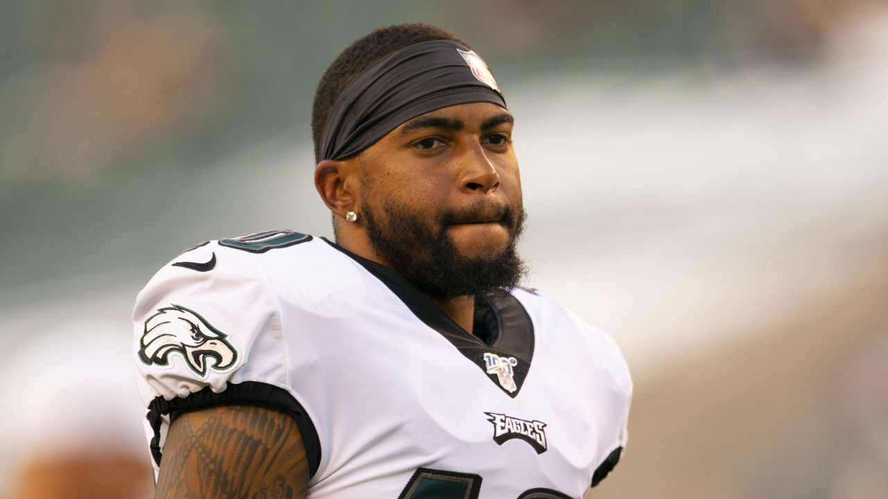 PHILADELPHIA, PA - AUGUST 22: DeSean Jackson #10 of the Philadelphia Eagles looks on prior to the preseason game against the Baltimore Ravens at Lincoln Financial Field on August 22, 2019 in Philadelphia, Pennsylvania.