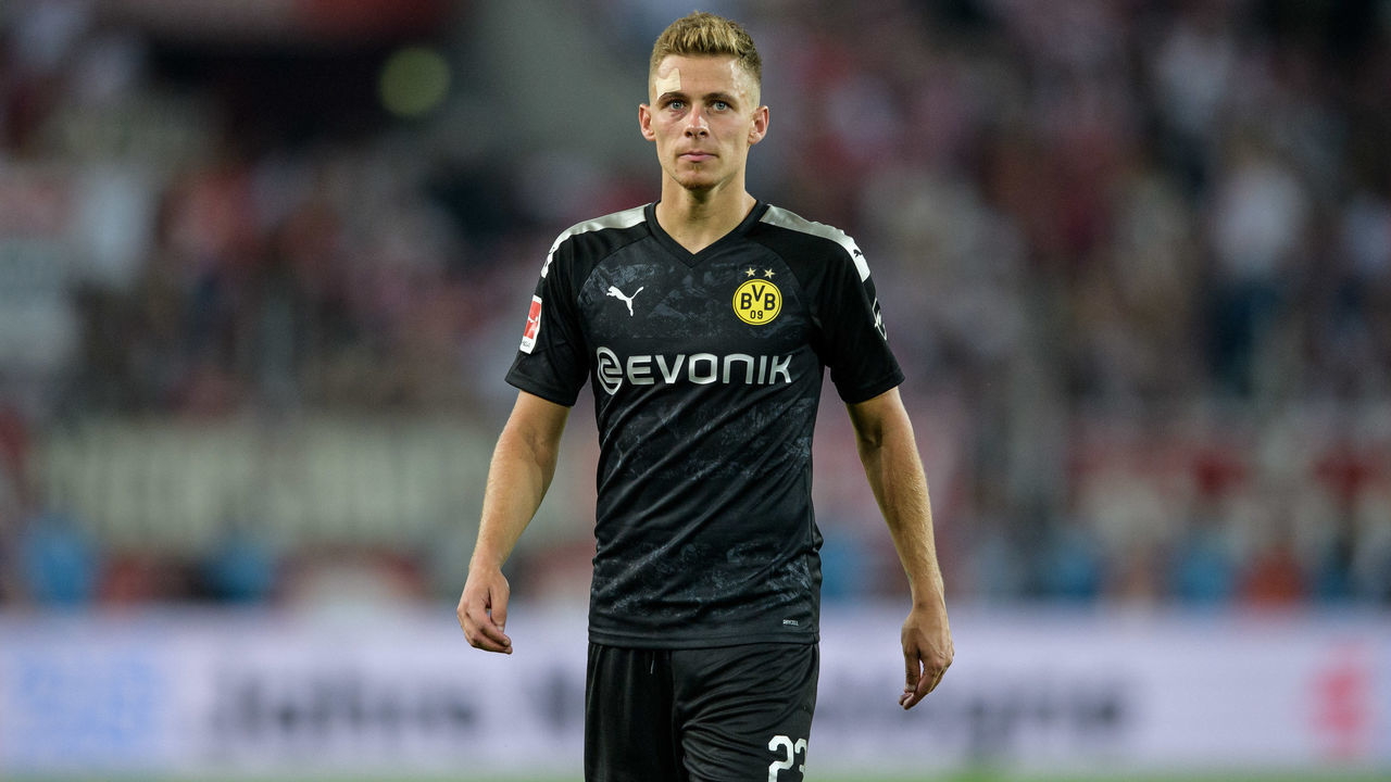 COLOGNE, GERMANY - AUGUST 23: Thorgan Hazard of Dortmund after the Bundesliga match between 1. FC Koeln and Borussia Dortmund at RheinEnergieStadion on August 23, 2019 in Cologne, Germany.