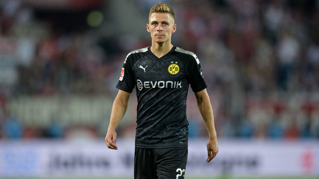 COLOGNE, GERMANY - AUGUST 23: Thorgan Hazard of Dortmund after the Bundesliga match between 1. FC Koeln and Borussia Dortmund at RheinEnergieStadion on August 23, 2019 in Cologne, Germany.