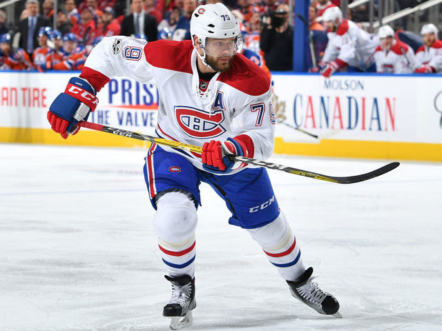 EDMONTON, AB - MARCH 12: Andrei Markov #79 of the Montreal Canadiens skates during the game against the Edmonton Oilersin Edmonton, Alberta, Canada.