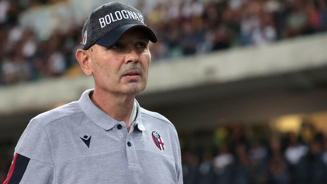 VERONA, ITALY - AUGUST 25: Bologna FC coach Sinisa Mihajlovic looks on during the Serie A match between Hellas Verona and Bologna FC at Stadio Marcantonio Bentegodi on August 25, 2019 in Verona, Italy.