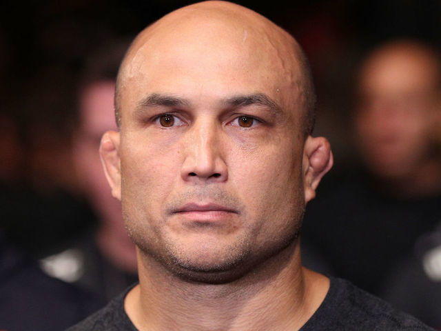 RIO DE JANEIRO, BRAZIL - MAY 11: BJ Penn prepares to fight Clay Guida in their lightweight bout during the UFC 237 event at Jeunesse Arena on May 11, 2019 in Rio De Janeiro, Brazil.