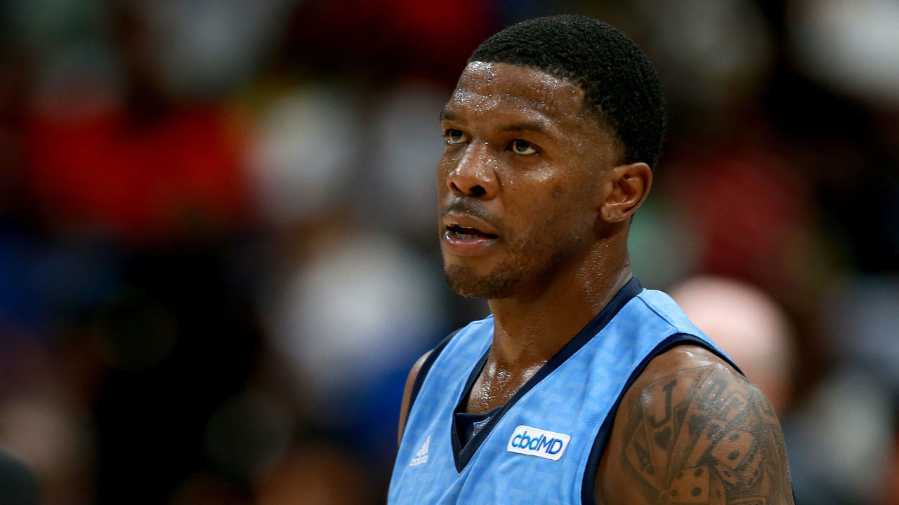 NEW ORLEANS, LOUISIANA - AUGUST 25: Joe Johnson #1 of the Triplets looks on during the BIG3 Playoffs at Smoothie King Center on August 25, 2019 in New Orleans, Louisiana.