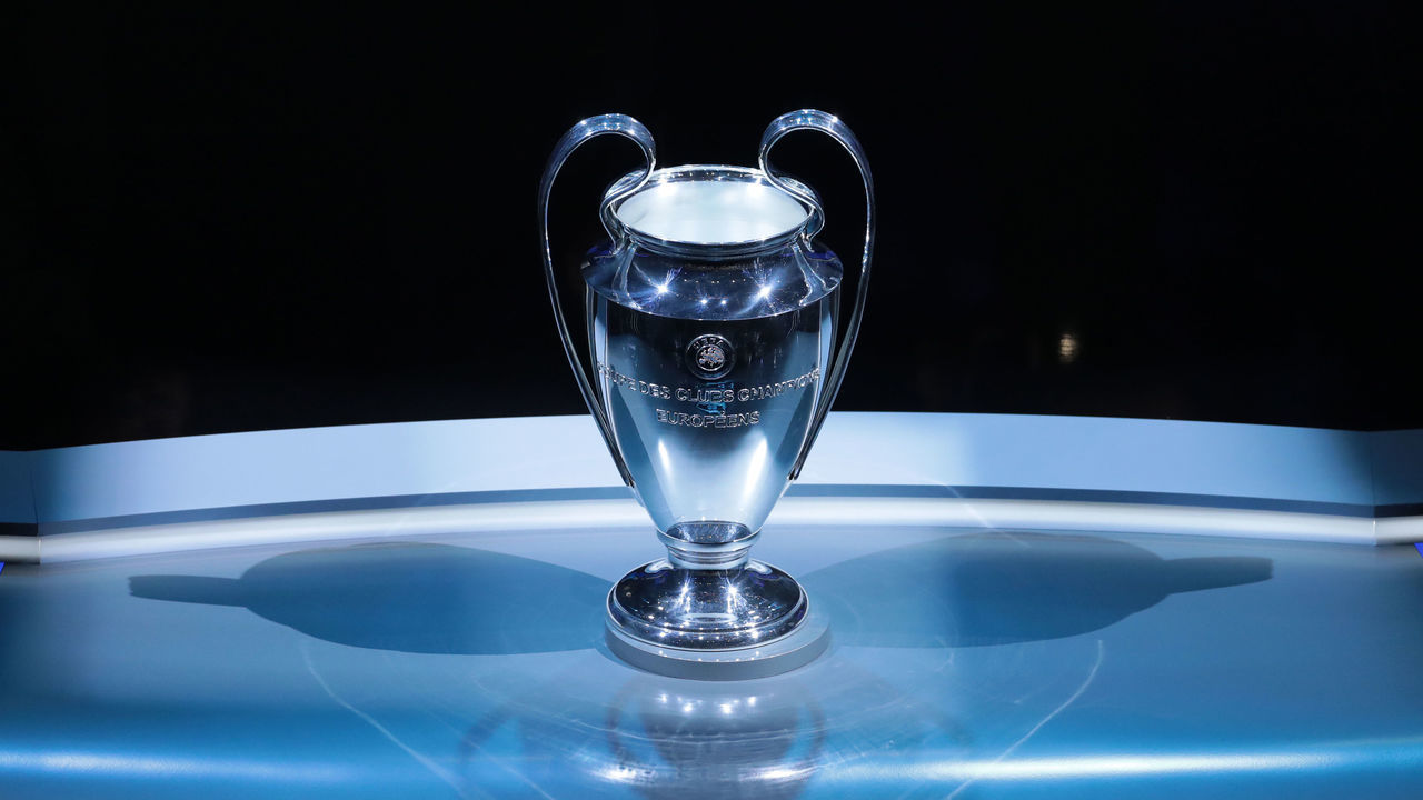 MONACO, MONACO - AUGUST 29: The UEFA Champions League trophy is seen during the UEFA Champions League Draw, part of the UEFA European Club Football Season Kick-Off 2019/2020 at Salle des Princes, Grimaldi Forum on August 29, 2019 in Monaco, Monaco.