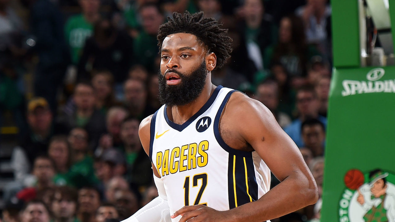 BOSTON, MA - APRIL 14: Tyreke Evans #12 of the Indiana Pacers handles the ball against the Boston Celtics during Game One of Round One of the 2019 NBA Playoffs on April 14, 2019 at the TD Garden in Boston, Massachusetts. Mandatory Copyright Notice: Copyright 2019 NBAE