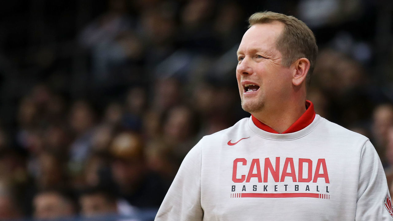 SYDNEY, AUSTRALIA - AUGUST 20: Canada's head coach Nick Nurse shows his frustration during the International friendly basketball match between Canada and the New Zealand Tall Blacks at Quay Centre on August 20, 2019 in Sydney, Australia.
