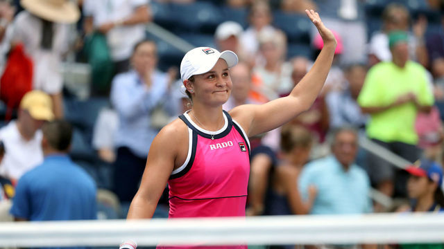 NEW YORK, NEW YORK - AUGUST 30: Ashleigh Barty of Australia celebrates after winning her Women's Singles third round match against Maria Sakkari of Greece on day five of the 2019 US Open at the USTA Billie Jean King National Tennis Center on August 30, 2019 in Queens borough of New York City.