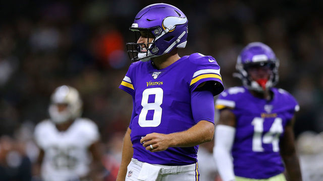 NEW ORLEANS, LOUISIANA - AUGUST 09: Kirk Cousins #8 of the Minnesota Vikings during a preseason game at the Mercedes Benz Superdome on August 09, 2019 in New Orleans, Louisiana.