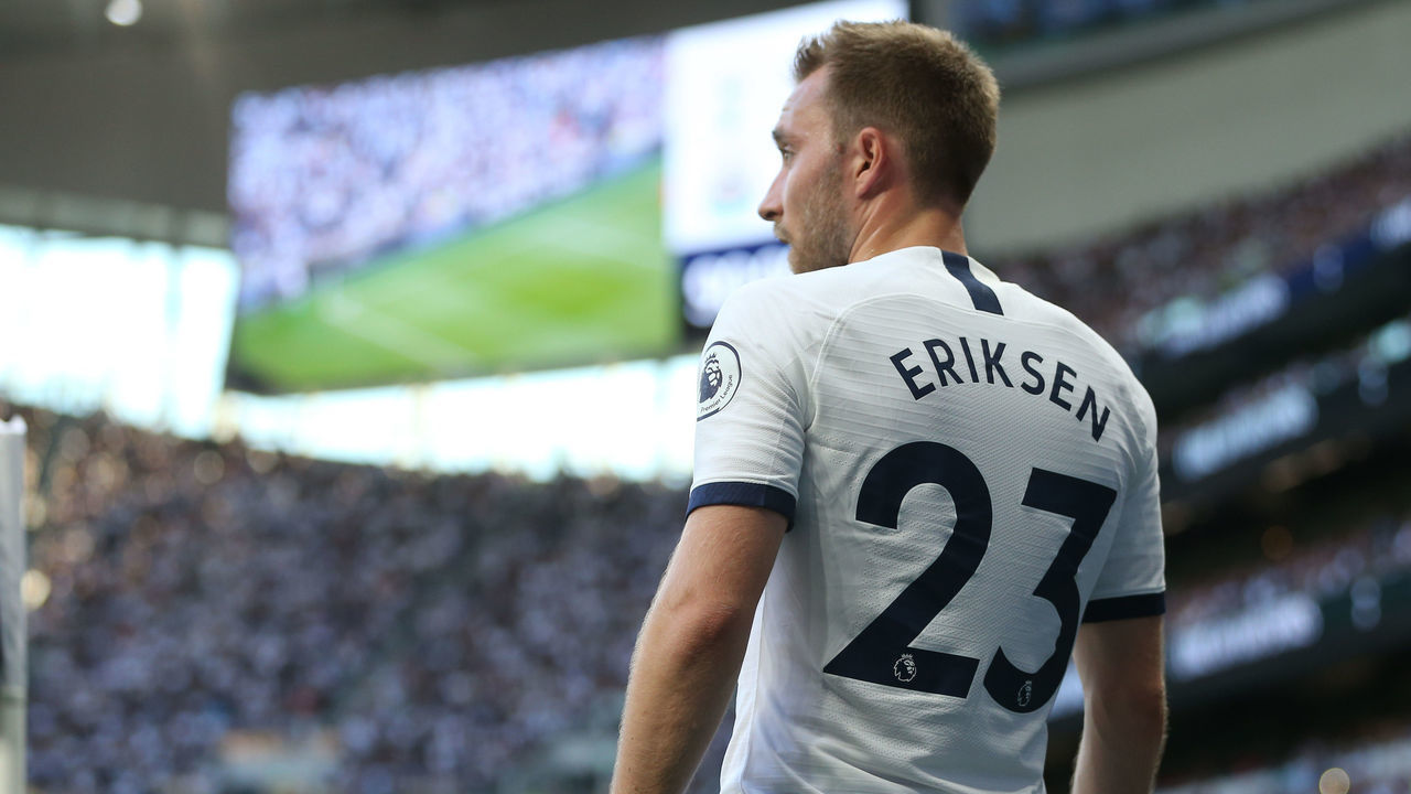 LONDON, ENGLAND - AUGUST 25: Christian Eriksen of Tottenham Hotspur during the Premier League match between Tottenham Hotspur and Newcastle United at Tottenham Hotspur Stadium on August 25, 2019 in London, United Kingdom.