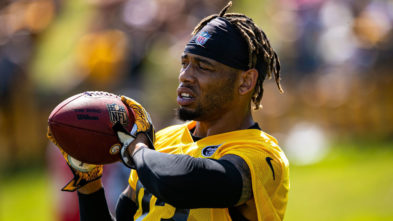 LATROBE, PA - AUGUST 03: Pittsburgh Steelers cornerback Joe Haden (23)vduring the Pittsburgh Steelers training camp on August 3, 2019 at Chuck Noll Stadium at Saint Vincent College in Latrobe, PA.