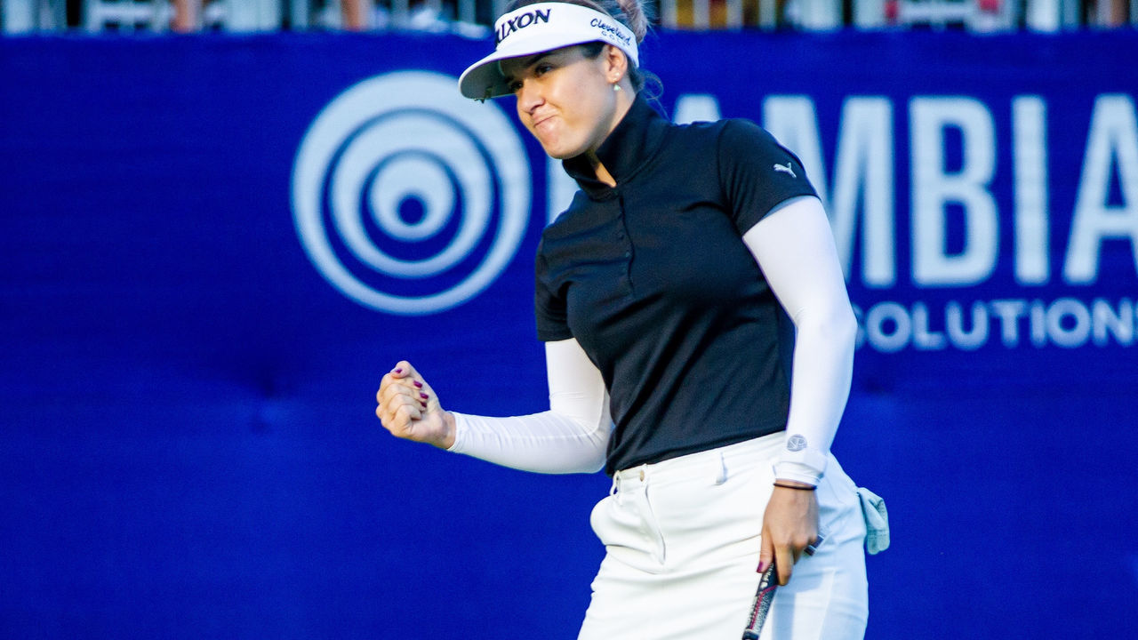 PORTLAND, OR - SEPTEMBER 01: Hannah Green winner of the 2019 Cambria Portland Classic at Columbia Edgewater Country Club on September 1, 2019, in Portland, OR.