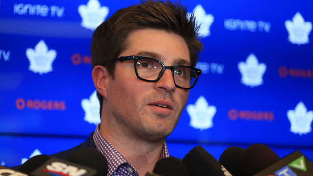 TORONTO, ON- Kyle Dubas file photos from the Nylander signing press meeting.(Rene Johnston/Toronto Star) (Rene Johnston/Toronto Star via Getty Images)