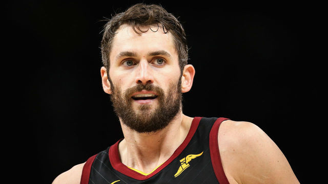 MILWAUKEE, WISCONSIN - MARCH 24: Kevin Love #0 of the Cleveland Cavaliers looks on in the second quarter against the Milwaukee Bucks at the Fiserv Forum on March 24, 2019 in Milwaukee, Wisconsin.