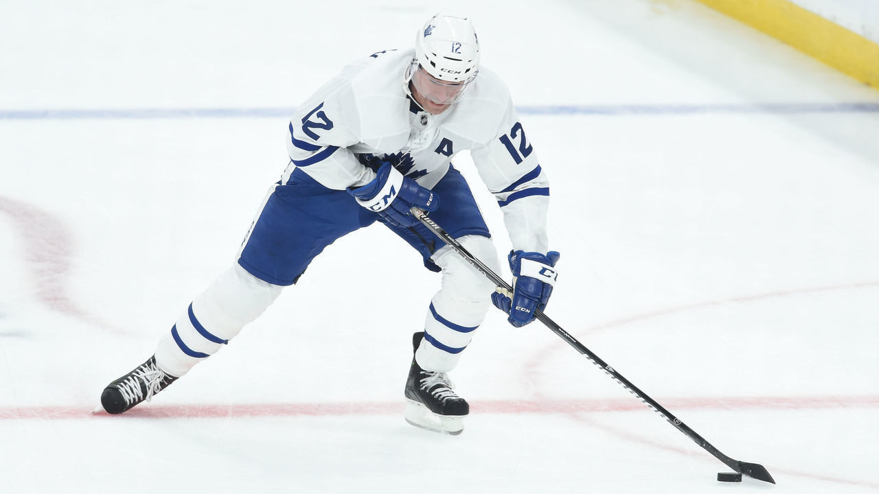BOSTON, MA - APRIL 13: Patrick Marleau #12 of the Toronto Maple Leafs skates against the Boston Bruins in Game Two of the Eastern Conference First Round during the 2019 NHL Stanley Cup Playoffs at the TD Garden on April 13, 2019 in Boston, Massachusetts.