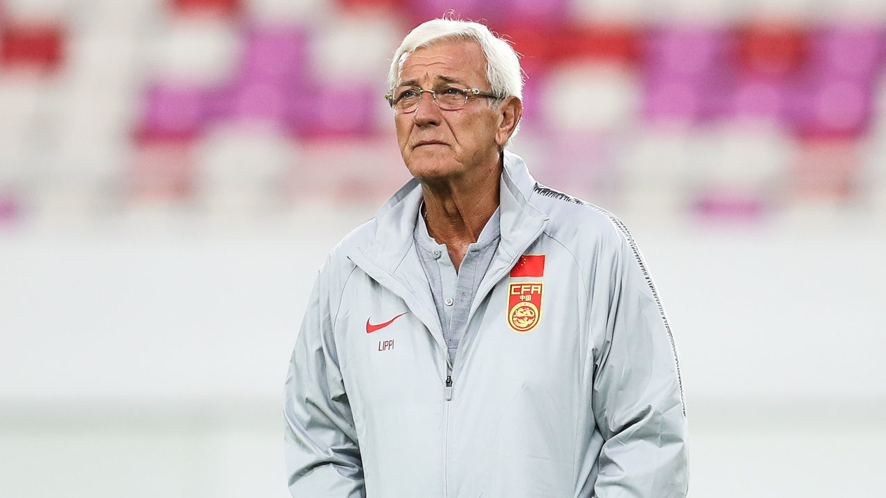 GUANGZHOU, CHINA - SEPTEMBER 02: Head coach Marcello Lippi of China National Football Team attends a training session at Tianhe Sports Center on September 2, 2019 in Guangzhou, Guangdong Province of China.