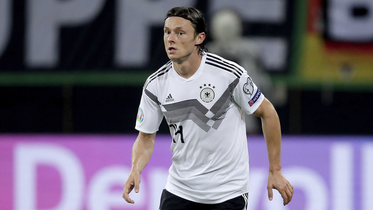HAMBURG, GERMANY - SEPTEMBER 6: Nico Schulz of Germany during the EURO Qualifier match between Germany v Holland at the Volkspark Stadium on September 6, 2019 in Hamburg Germany