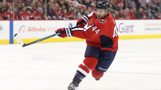 WASHINGTON, DC - FEBRUARY 26: Brooks Orpik #44 of the Washington Capitals in action against the Ottawa Senators during the second period at Capital One Arena on February 26, 2019 in Washington, DC.