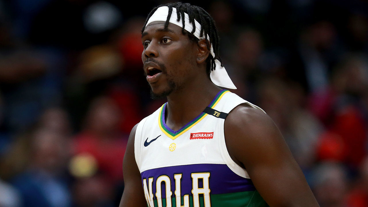 NEW ORLEANS, LOUISIANA - FEBRUARY 25: Jrue Holiday #11 of the New Orleans Pelicans reacts to a play during the second half of a game against the Philadelphia 76ers at the Smoothie King Center on February 25, 2019 in New Orleans, Louisiana. Philadelphia 76ers won the game 111 - 110.