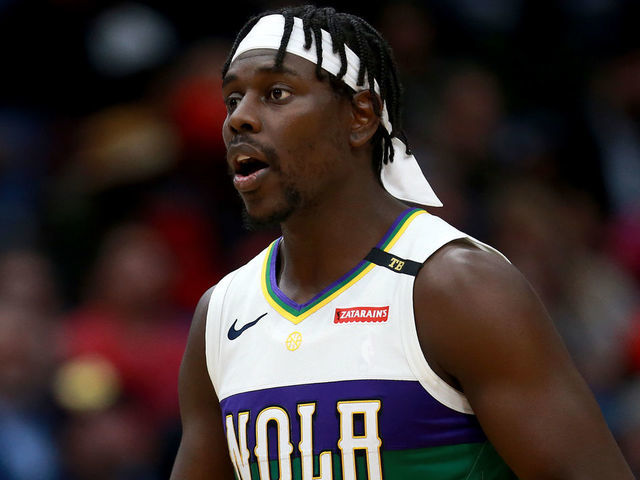NEW ORLEANS, LOUISIANA - FEBRUARY 25: Jrue Holiday #11 of the New Orleans Pelicans reacts to a play during the second half of a game against the Philadelphia 76ers at the Smoothie King Center on February 25, 2019 in New Orleans, Louisiana. Philadelphia 76ers won the game 111 - 110.
