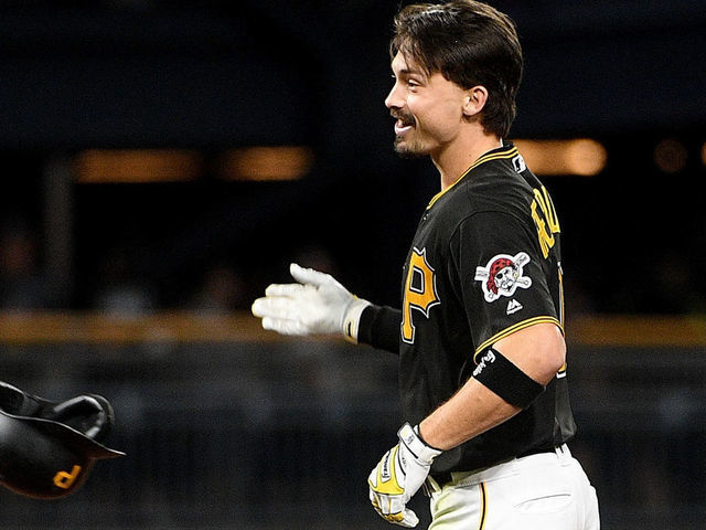 Pittsburgh Pirates center fielder Andrew McCutchen hits a RBI single  News Photo - Getty Images