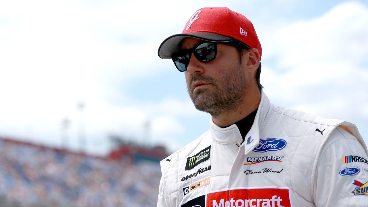 DARLINGTON, SOUTH CAROLINA - AUGUST 31: Paul Menard, driver of the #21 Motorcraft/Quick Lane Tire & Auto Center Ford, stands on pit road during qualifying for the Monster Energy NASCAR Cup Series Bojangles' Southern 500 at Darlington Raceway on August 31, 2019 in Darlington, South Carolina.