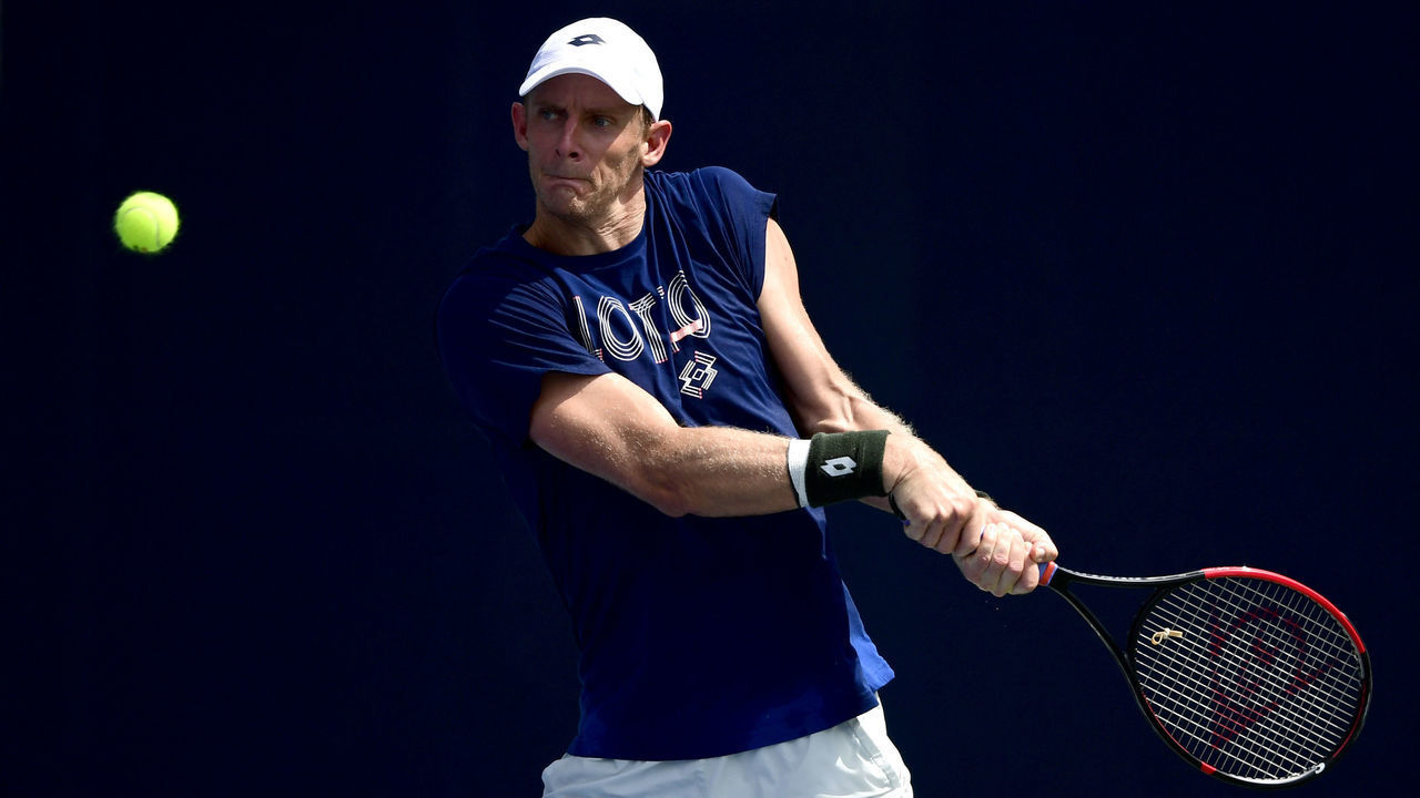 NEW YORK, NEW YORK - AUGUST 21: Kevin Anderson of South Africa practices ahead of the 2019 US Open at USTA Billie Jean King National Tennis Center on August 21, 2019 in New York City.