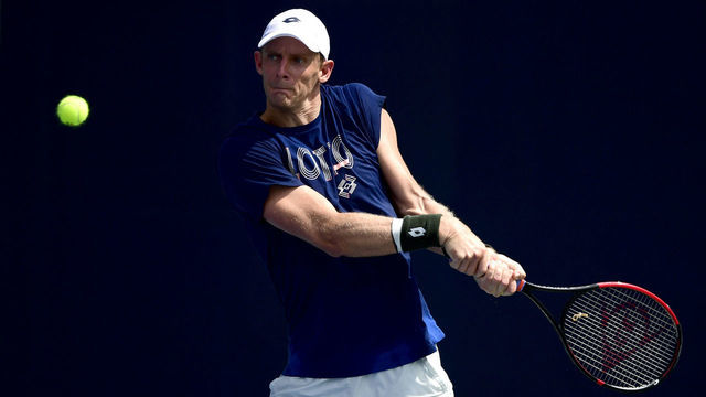 NEW YORK, NEW YORK - AUGUST 21: Kevin Anderson of South Africa practices ahead of the 2019 US Open at USTA Billie Jean King National Tennis Center on August 21, 2019 in New York City.