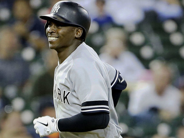 DETROIT, MI - SEPTEMBER 10: Didi Gregorius #18 of the New York Yankees smiles as he rounds the bases after hitting a solo home run against the Detroit Tigers to take a 11-10 lead during the seventh inning at Comerica Park on September 10, 2019 in Detroit, Michigan.