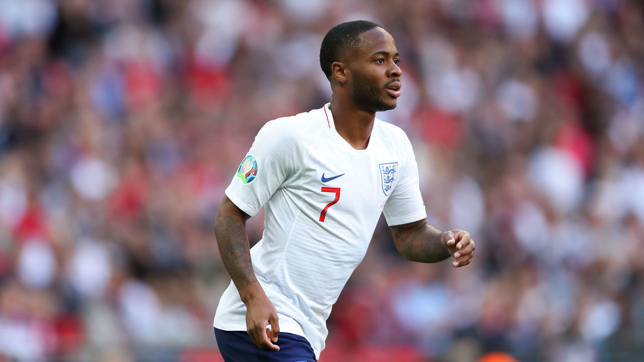 LONDON, ENGLAND - SEPTEMBER 07: Raheem Sterling of England during the UEFA Euro 2020 qualifier match between England and Bulgaria at Wembley Stadium on September 7, 2019 in London, England.