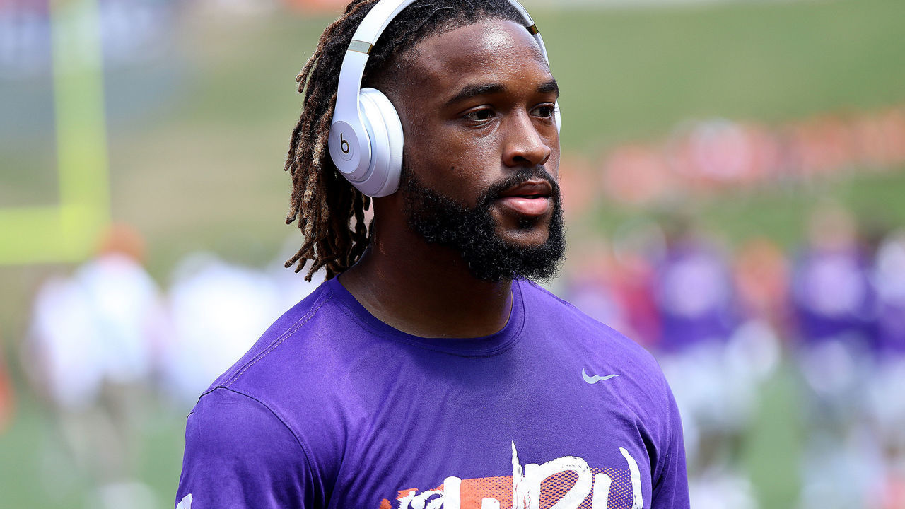 CLEMSON, SC - SEPTEMBER 07: Amari Rodgers (3) wide receiver of Clemson during a college football game between the Texas A&M Aggies and the Clemson Tigers on September 7, 2019, at Clemson Memorial Stadium in Clemson, S.C.