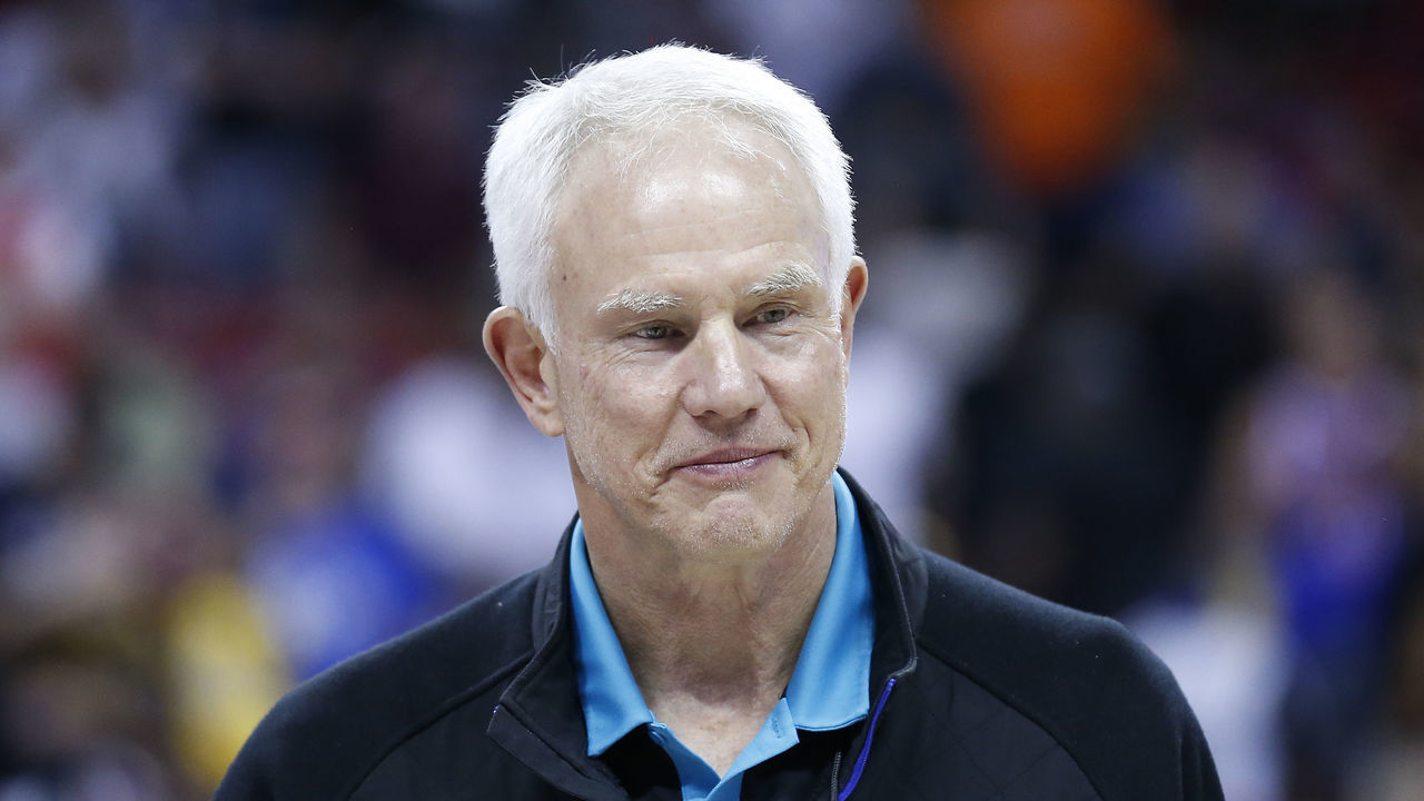 LAS VEGAS, NEVADA - JULY 10: President Mitch Kupchak of the Charlotte Hornets looks on during the 2019 Summer League at the Thomas & Mack Center on July 10, 2019 in Las Vegas, Nevada.
