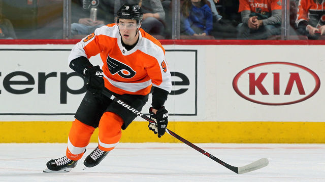 PHILADELPHIA, PA - APRIL 06: Ivan Provorov #9 of the Philadelphia Flyers skates against the Carolina Hurricanes on April 6, 2019 at the Wells Fargo Center in Philadelphia, Pennsylvania.
