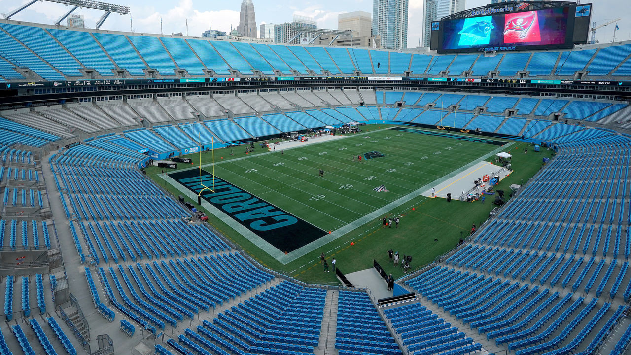 CHARLOTTE, NORTH CAROLINA - SEPTEMBER 12: General view of Bank of America Stadium before the game between the Carolina Panthers and the Tampa Bay Buccaneers on September 12, 2019 in Charlotte, North Carolina.