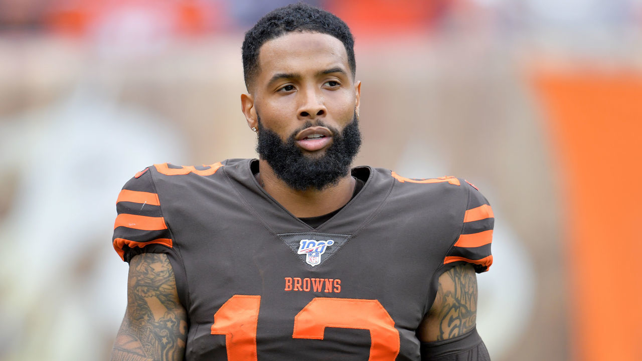 CLEVELAND, OHIO - SEPTEMBER 08: Wide receiver Odell Beckham #13 of the Cleveland Browns during the first half against the Tennessee Titans at FirstEnergy Stadium on September 08, 2019 in Cleveland, Ohio.