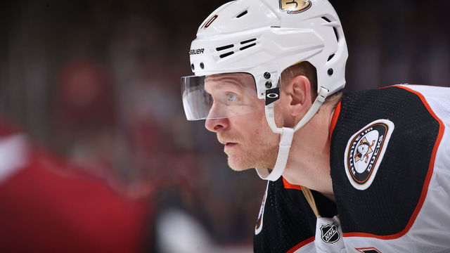 GLENDALE, ARIZONA - MARCH 14: Corey Perry #10 of the Anaheim Ducks during the second period of the NHL game against the Arizona Coyotes at Gila River Arena on March 14, 2019 in Glendale, Arizona.