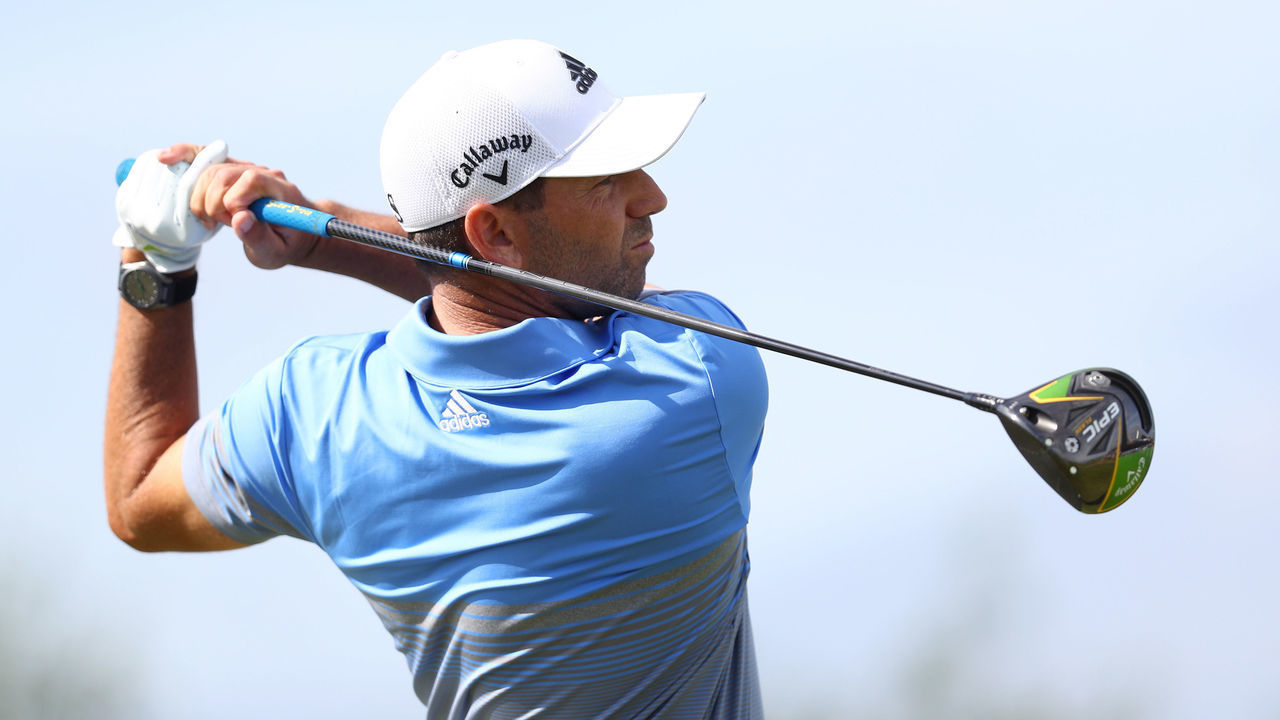 BADHOEVEDORP, NETHERLANDS - SEPTEMBER 15: Sergio Garcia of Spain tees off on the third during Day Four of the KLM Open at The International Golf Course on September 15, 2019 in Badhoevedorp, Netherlands.