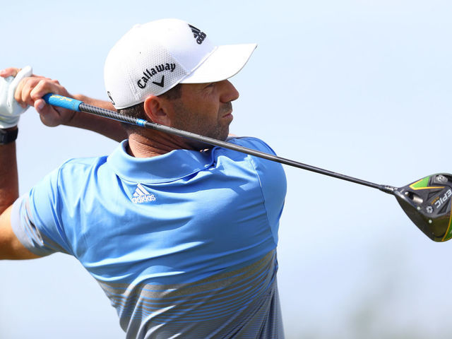 BADHOEVEDORP, NETHERLANDS - SEPTEMBER 15: Sergio Garcia of Spain tees off on the third during Day Four of the KLM Open at The International Golf Course on September 15, 2019 in Badhoevedorp, Netherlands.