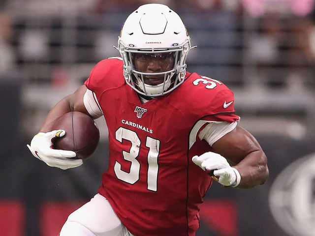 GLENDALE, ARIZONA - SEPTEMBER 08: Running back David Johnson #31 of the Arizona Cardinals rushes the football against the Detroit Lions during the first half of the NFL game at State Farm Stadium on September 08, 2019 in Glendale, Arizona. The Lions and Cardinals tied 27-27.