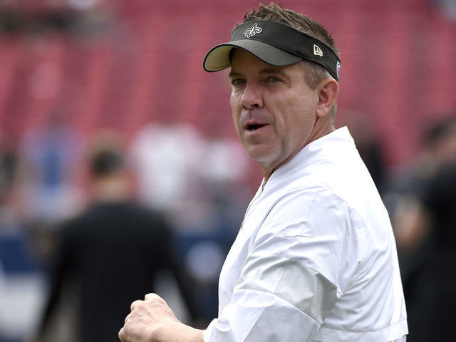 LOS ANGELES, CALIFORNIA - SEPTEMBER 15: Head coach Sean Payton of the New Orleans Saints looks on prior to the game against the Los Angeles Rams at Los Angeles Memorial Coliseum on September 15, 2019 in Los Angeles, California.