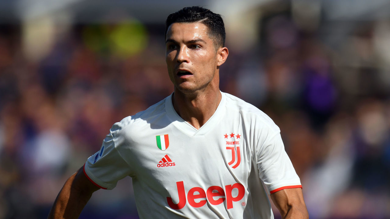 FLORENCE, ITALY - SEPTEMBER 14: Cristiano Ronaldo of Juventus looks on during the Serie A match between ACF Fiorentina and Juventus at Stadio Artemio Franchi on September 14, 2019 in Florence, Italy.